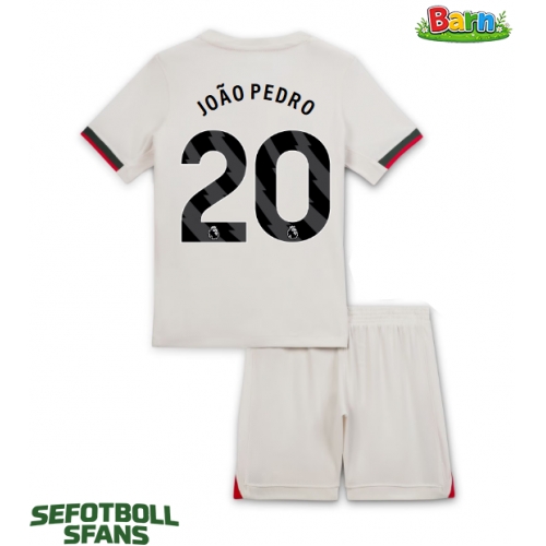 Chelsea Joao Pedro #20 Bortaställ Barn 2025-26 Kortärmad (+ Korta byxor)